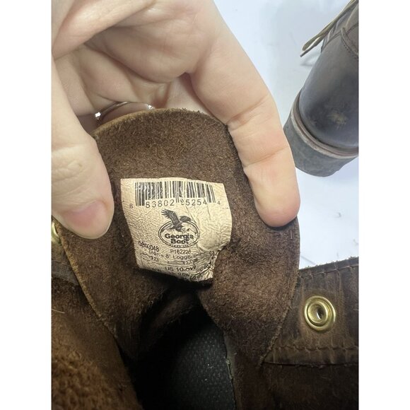 Georgia Boots Logger 8" Waterproof Leather Size 10.5W Outdoor Work - Picture 6 of 7